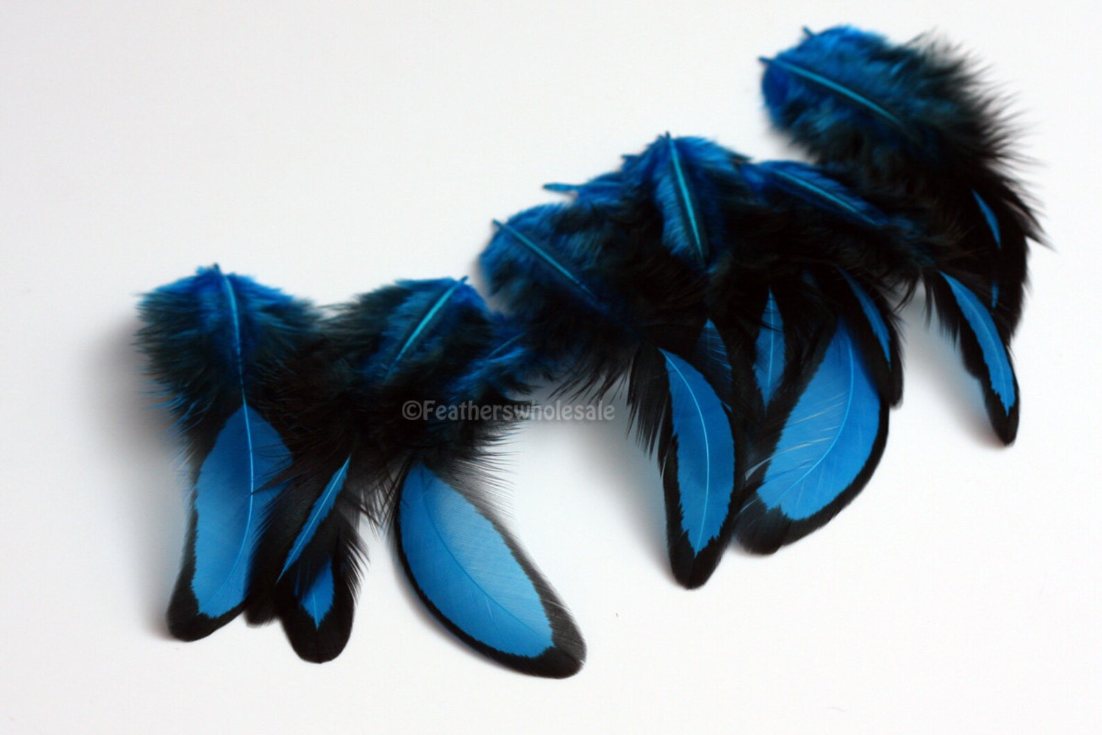 Small Blue Feathers Blue Laced Feather Crafting Plumes Blue Etsy