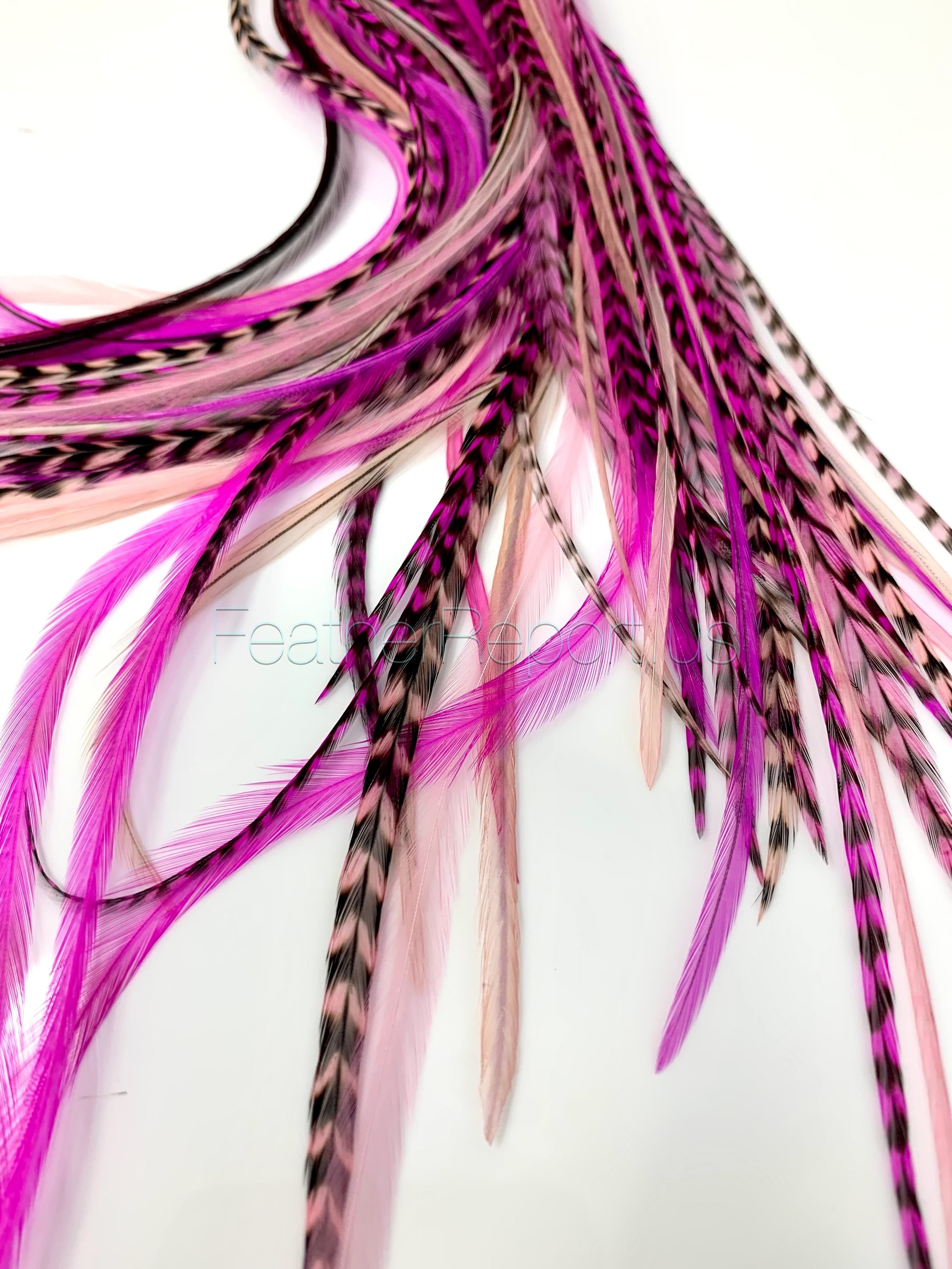 Bulk Hair Feathers Pink Shades Long Feather Extensions Ballerina
