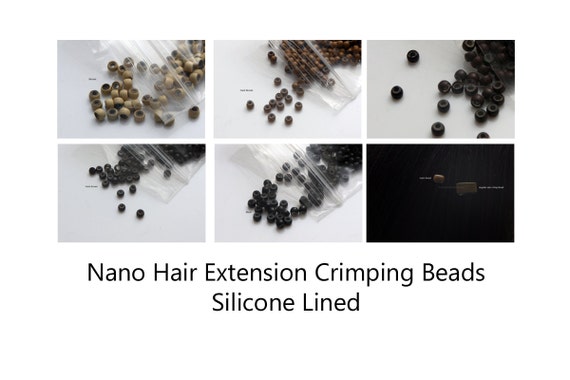 Nano Micro Rings Hair Extension Crimp Beads Silicone Lined Hair Beads Tiny Beads  for Hair Extensions 30 Pick Your Color 3.0 / 1.5 