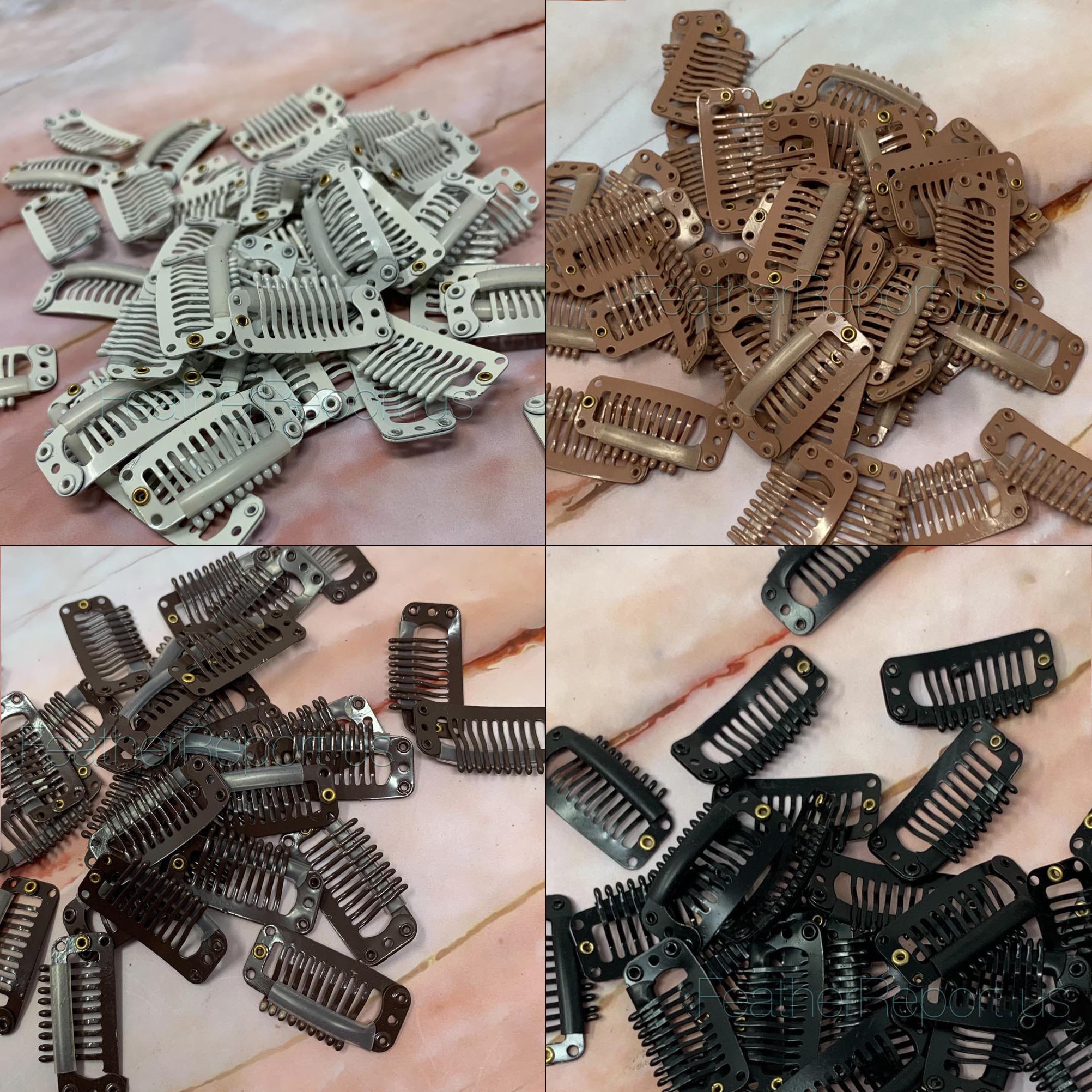  Metal Wig Clips Wig Hair Extension Clips Wig Snap Clips  9-Teeth Wig Clips to Sew in Wig Clips to Secure Wig Hair Clips for Hairpiece  Wig Accessories Clips (D) 