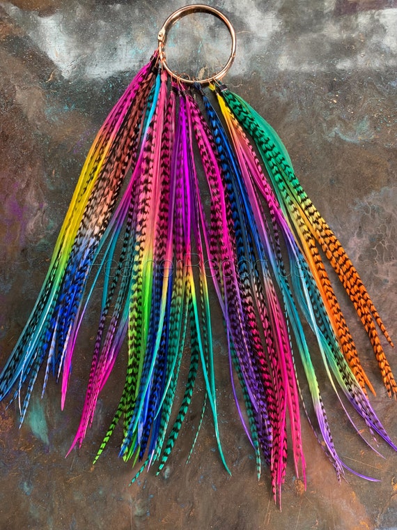 Salon Pack - Bright Hair Feathers - 100 Feather Extensions 9 to 12 Long
