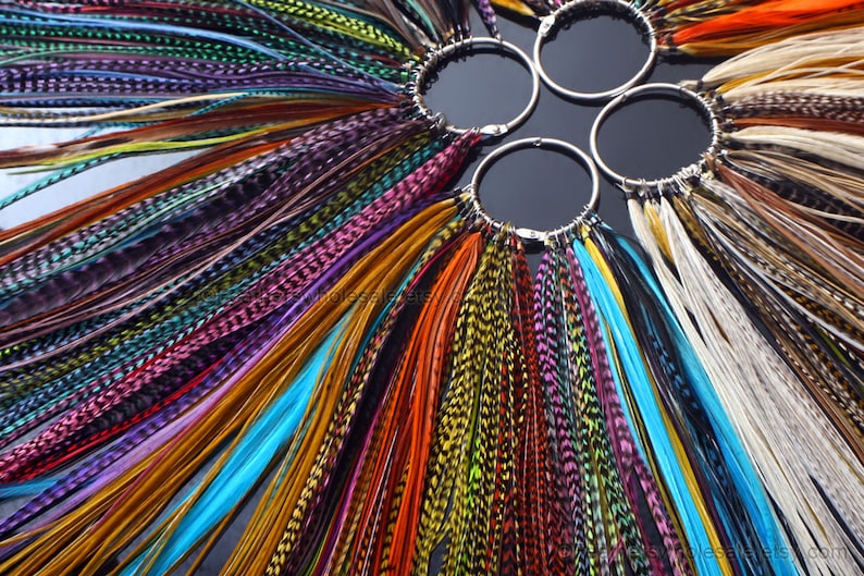 Bulk Hair Feathers 200 Long Feather Hair Extensions Wholesale Etsy