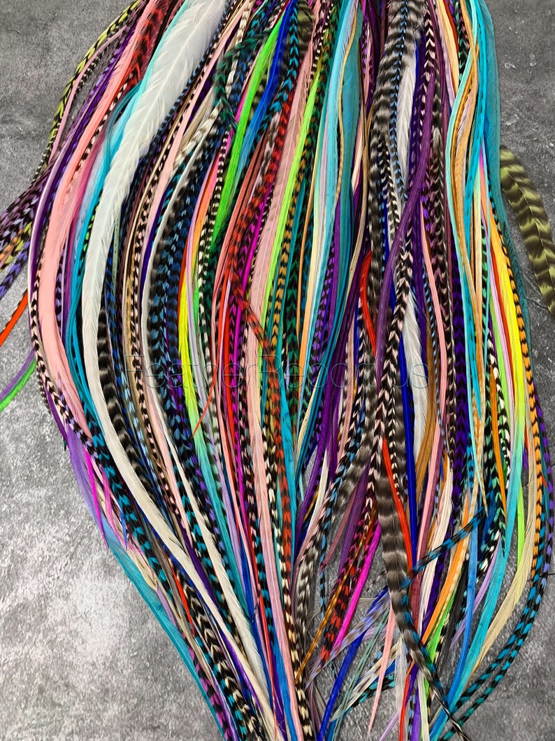 Hair Feathers Bulk Feather Extensions Keychain Wholesale Salon Etsy