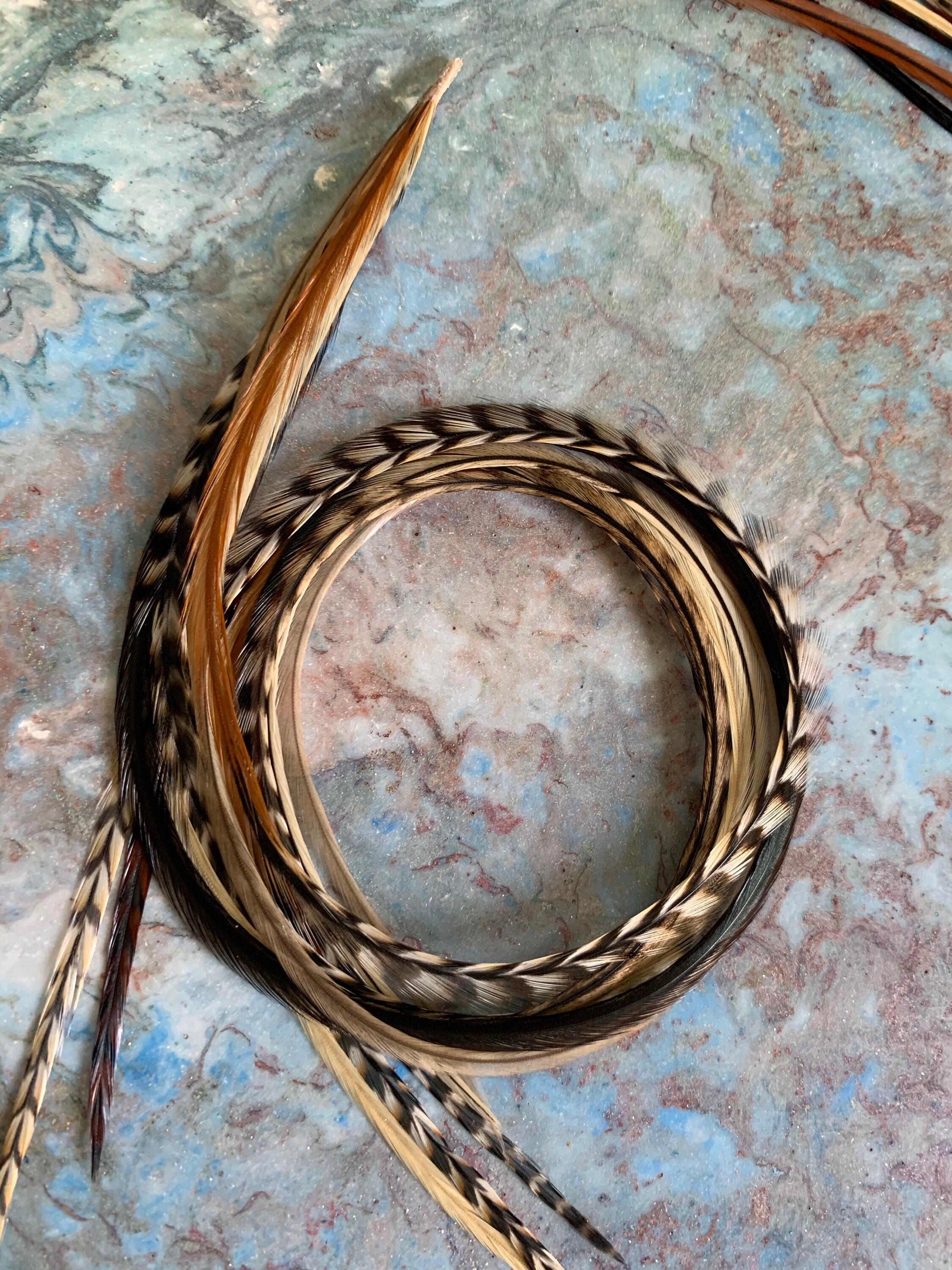 long hair feathers