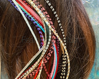 Feather Hair Accessory for Long Hair Extension Feathers Xxl Hair Feather Extensions Ginger Grizzly Peach Rooster Feather Hair Extensions 20