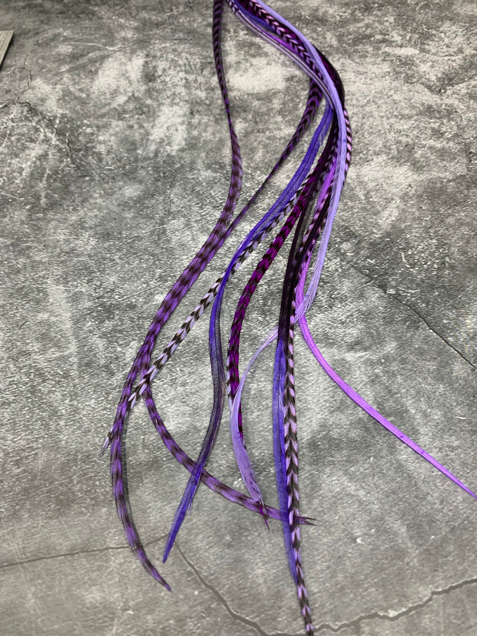 Lila Haarfedern Extensions Ultra Violett Lila Federn für Haare Etsy