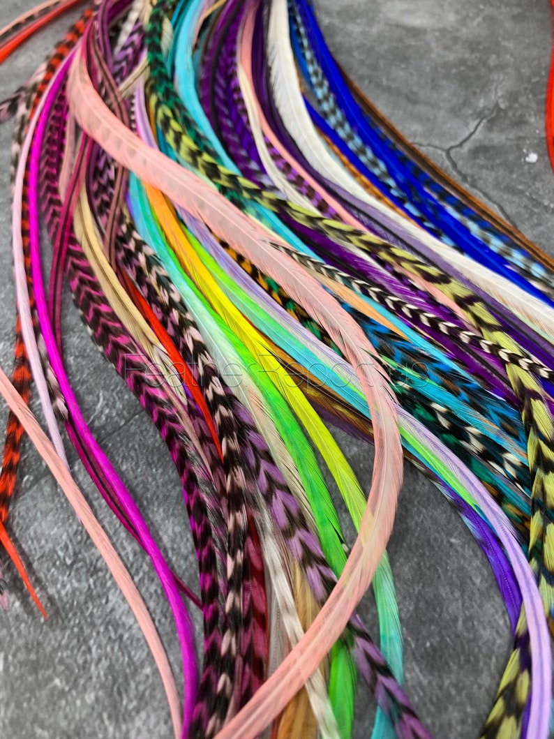 Hair Feathers Bulk Feather Extensions Keychain Wholesale Salon Etsy