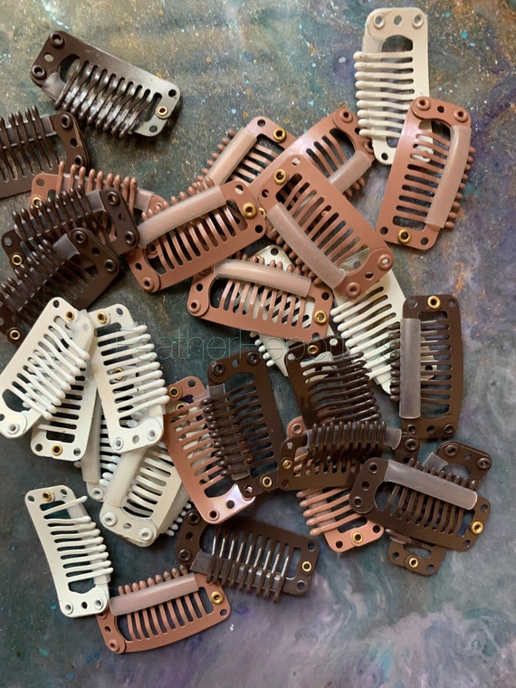 32mm Wig Weft Clips: Hair Extension Comb Clip Supplies (x30)