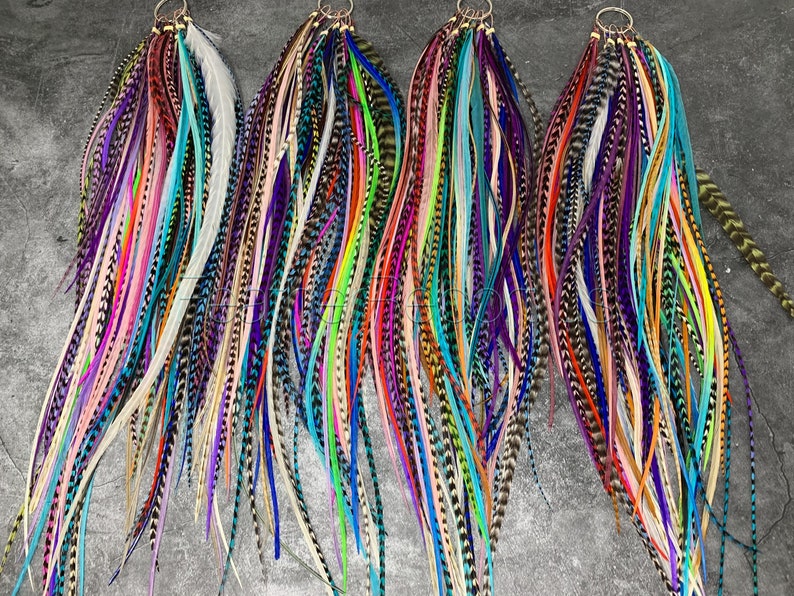 Hair Feathers Bulk Feather Extensions Keychain Wholesale Salon Etsy