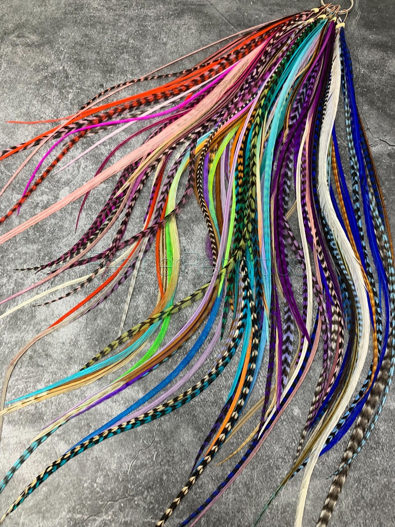 Hair Feathers Bulk Feather Extensions Keychain Wholesale Salon Etsy