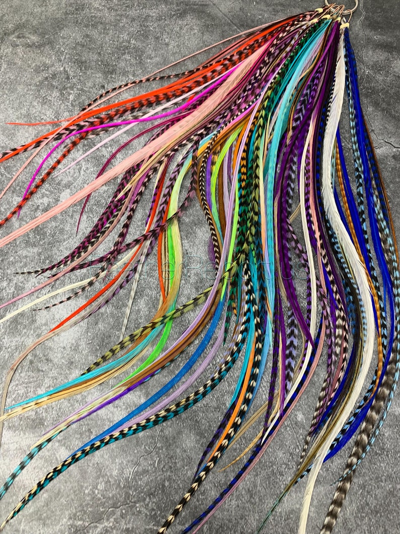 Hair Extension Feathers Quantity Discount Medium Long Xxl 7to16inch Long Salon Feathers Sold in Bulk Hair Feather Extensions x 100