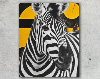 Printable Art Print - Zebra 8x10