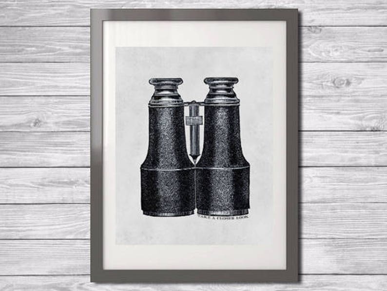 Art Print Printable Take a Closer Look Binoculars image 3