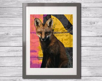 Printable Art Print - Fox 8x10