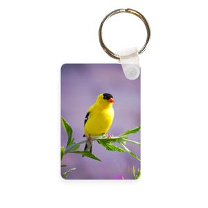 Goldfinch Keychain – Handcrafted Bird Art Accessory