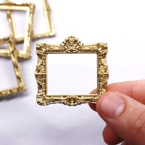 Miniature Ornate Picture Frames | Tiny Frames for Dioramas Dollhouses & Mini Art Displays