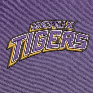 Geaux Tigers embroidery machine file , lsu embroidery design, spirit of tigers, embroidered file, tigers design, 3 size 5 format (dst,pes,..
