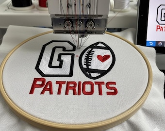 Patriots Football Stickdatei: Cheer Spirit Maschinendatei (Instant Download)