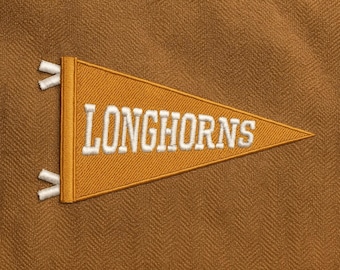 Archivo de bordado para máquina de la bandera de los Longhorns, Orgullo de Texas (Descarga digital)
