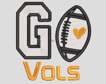 Diseño de bordado de fútbol Vols: Archivo de máquina "Cheer Spirit" (Descarga instantánea)