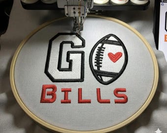 Diseño de bordado de los Buffalo Bills, archivo de motivación (descarga instantánea)