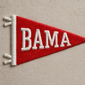 Bama Flag Embroidery Machine File, Digital Embroidery, Gift for her or him, Game Day Gift, 3 size - 5 format, Alabama Flag Embroidery dst.
