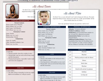 Childcare Guide for Kids (Editable Canva Template & PDF Template)