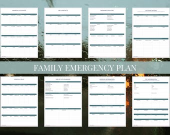 Family Emergency Plan (Editable Canva Template & PDF Template)