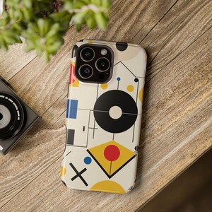 Magsafe Case For iphone 13 14 15 16 Pro Max Plus, Bauhaus Art Phone Case, Modernist Geometric Case, Gift for Art Lover, Gift for Her