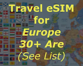 Europe 30+ Area Roaming Data Travel eSIM Affordable Prepaid On-the-Go (More Options Available)