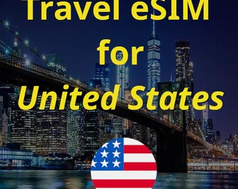 United States Roaming Data Travel eSIM Affordable Prepaid On-the-Go (More Options Available)