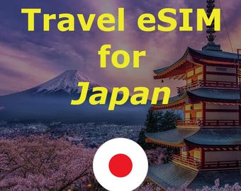 Japan Roaming Data Travel eSIM Affordable Prepaid On-the-Go (More Options Available)