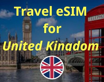 Großbritannien Roaming Daten Travel eSIM Erschwingliche PrePaid On-the-Go (weitere Optionen verfügbar)