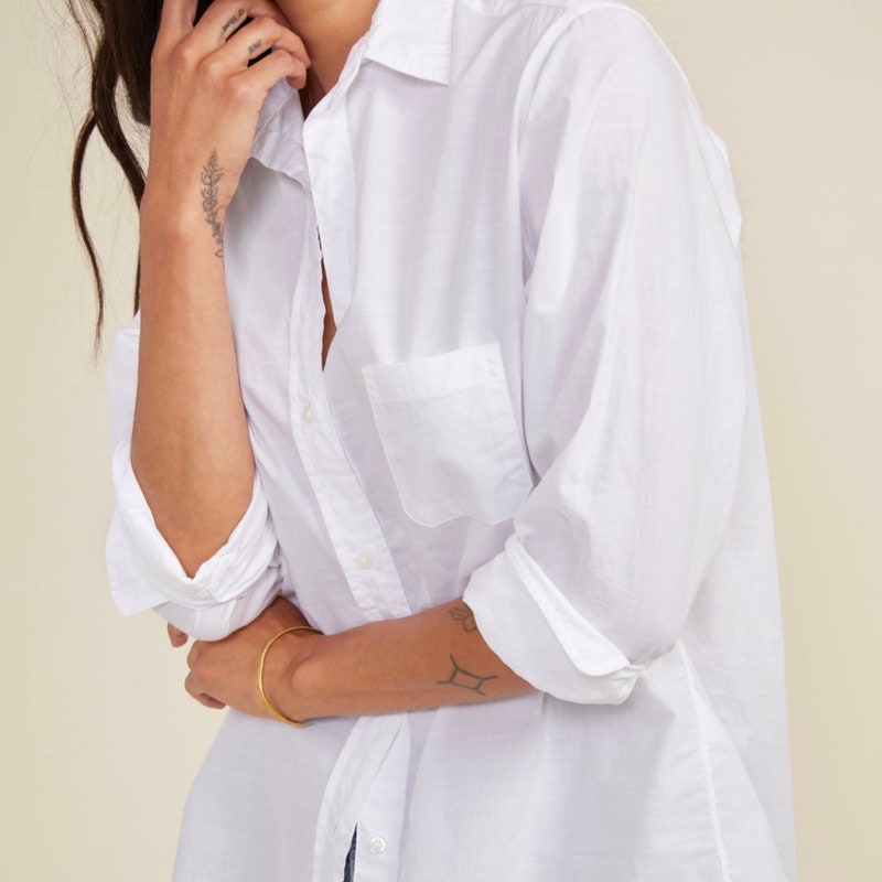 womens white button down tie front shirt