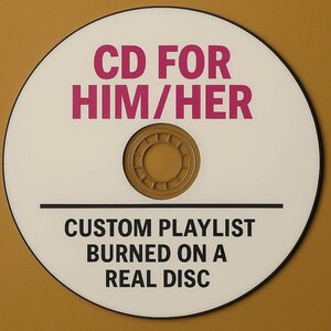 Personalized Him and Hers | Mixtape Custom Gift | 80 minutes | Custom CD Mixtape