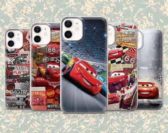 Lightning McQueen Phone Case Cars Pixar Cover for iPhone 17 Pro, 16, 15, 14, 13, Samsung S25, S24Fe, S23, S22, A16, A56, A55, Pixel 10Pro, 9