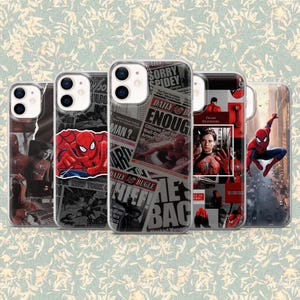 Spider Man Phone Case Toby Peter Parker Cover for iPhone 16 , 15, 14, 13, 12, Samsung S25, S24Fe, S23, S22, A16, A56, A55, Pixel 9 , 8A, 7