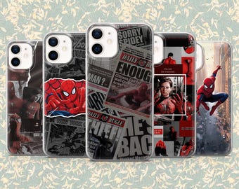 Spider Man Phone Case Toby Peter Parker Cover for iPhone 17, 16, 15, 14, 13, Samsung S25, S24Fe, S23, S22, A16, A56, A55, Pixel 10, 9A, 8