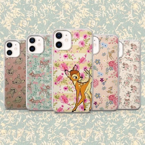 Bambi Phone Case Forest Animal Vintage Cover for iPhone 16 Pro, 15, 14, 13, 12, Samsung S25, S24Fe, S23, S22, A16, A56, A55, Pixel 9Pro, 8A
