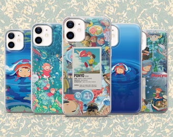 Ponyo Phone Case Studio Ghibli Whimsical Cover for iPhone 17, 16, 15, 14, 13, Samsung S25, S24Fe, S23, S22, A16, A56, A55, Pixel 10Pro, 9, 8