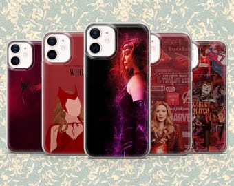 Scarlet Witch Phone Case Wanda Witchcraft Cover for iPhone 17, 16e, 15, 14, 13, Samsung S25, S24Fe, S23, S22, A16, A56, A55, Pixel 10, 9, 8