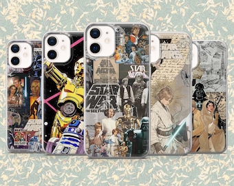 Etui na telefon Star Wars w stylu vintage, klasyczne, do iPhone'a 17, 16, 15, 14, 13, Samsunga S26, S25, S24Fe, S23, A17, A57, A56, Pixela 10Pro, 9, 8