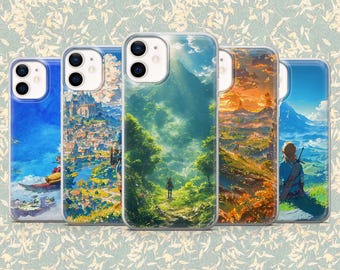 Legend of Zelda Phone Case Wild Sword Cover for iPhone 17 Pro, 16, 15, 14, 13, Samsung S25, S24Fe, S23, S22, A16, A56, A55, Pixel 10Pro, 9,7