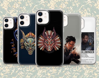 Killmonger Phone Case Black Panther Wakanda Cover for iPhone 17, 16e, 15, 14, 13, Samsung S25, S24Fe, S23, S22, A16, A56, A55, Pixel 10, 9A