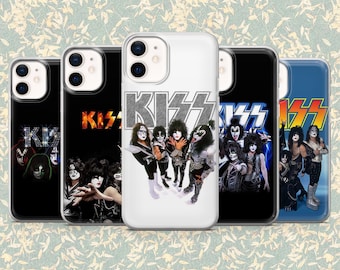 KISS Phone Case Rock and Roll Heavy Metal Cover for iPhone 17, 16, 15, 14, 13, Samsung S25, S24Fe, S23, S22, A16, A56, A55, Pixel 10Pro, 9