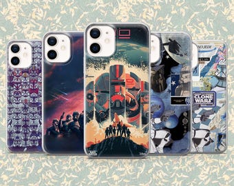 Star Wars Phone Case Clone Wars Animated Cover for iPhone 17, 16, 15, 14, 13, Samsung S25, S24Fe, S23, S22, A16, A56, A55, Pixel 10Pro, 9, 8