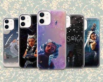 Ahsoka Tano Phone Case Star Wars Togruta Cover for iPhone 17, 16, 15, 14, 13, Samsung S25, S24Fe, S23, S22, A16, A56, A55, Pixel 10Pro, 9, 8