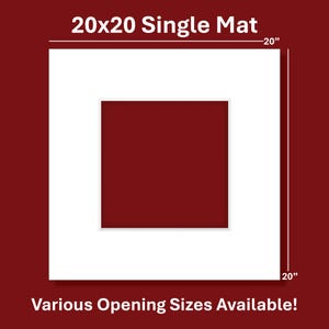 Single Matboard - 20&quot; x 20&quot; (Decorative Series)
