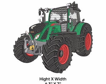 Desenho de bordado de trator, arquivo de bordado à máquina de trator agrícola, emblema de fazendeiro, PES DST EXP, download instantâneo