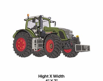 Desenho de bordado de trator, arquivo de bordado à máquina de trator agrícola, emblema de fazendeiro, PES DST EXP, download instantâneo